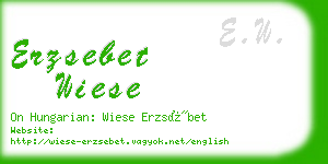 erzsebet wiese business card